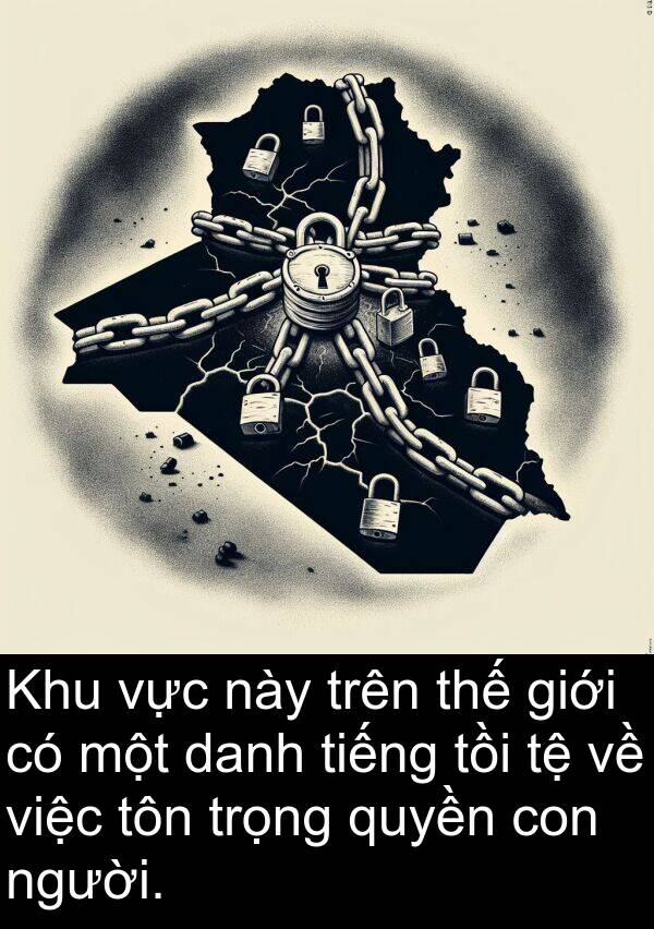 quyền: Khu vực này trên thế giới có một danh tiếng tồi tệ về việc tôn trọng quyền con người.