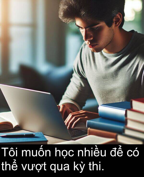 nhiều: Tôi muốn học nhiều để có thể vượt qua kỳ thi.