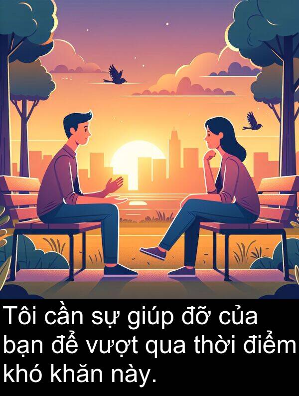 điểm: Tôi cần sự giúp đỡ của bạn để vượt qua thời điểm khó khăn này.
