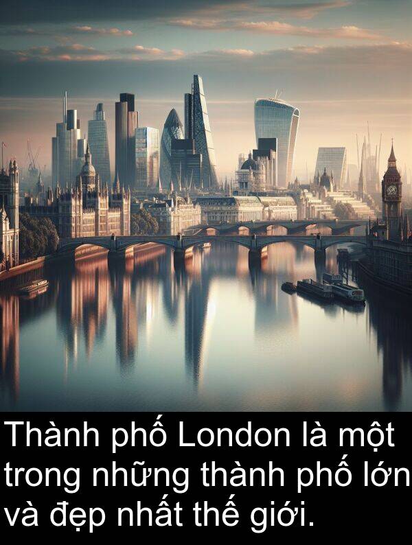 giới: Thành phố London là một trong những thành phố lớn và đẹp nhất thế giới.