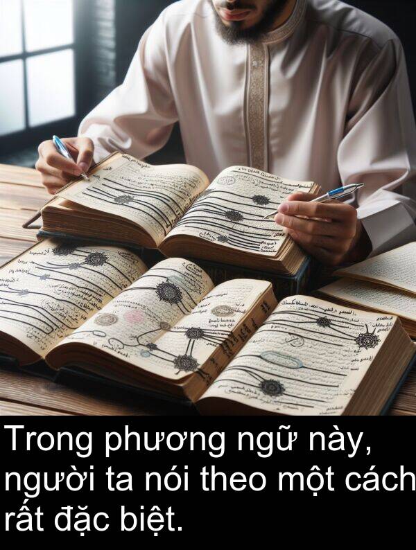 phương: Trong phương ngữ này, người ta nói theo một cách rất đặc biệt.