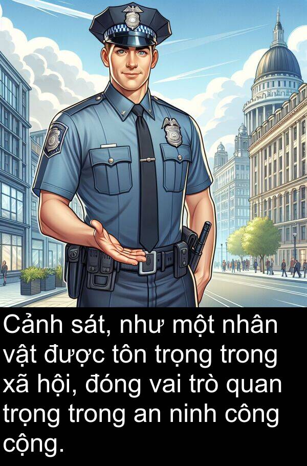 đóng: Cảnh sát, như một nhân vật được tôn trọng trong xã hội, đóng vai trò quan trọng trong an ninh công cộng.