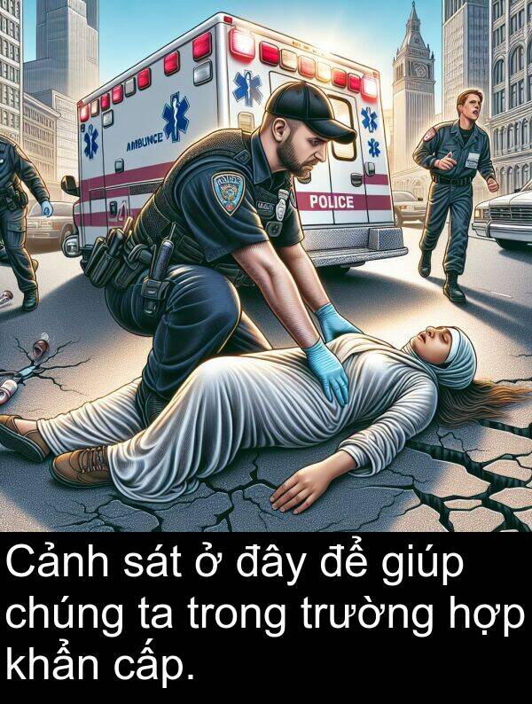 cấp: Cảnh sát ở đây để giúp chúng ta trong trường hợp khẩn cấp.
