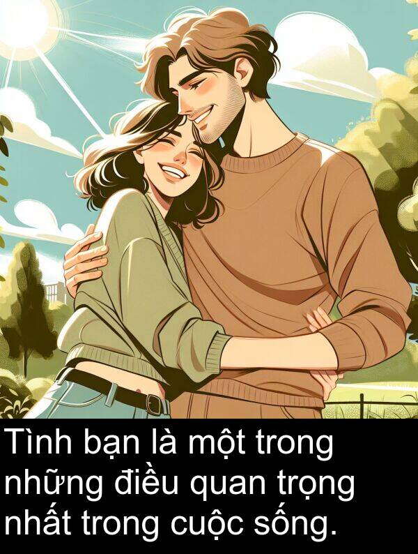 điều: Tình bạn là một trong những điều quan trọng nhất trong cuộc sống.