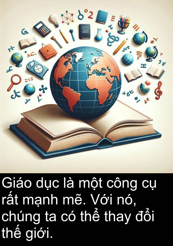 mẽ: Giáo dục là một công cụ rất mạnh mẽ. Với nó, chúng ta có thể thay đổi thế giới.