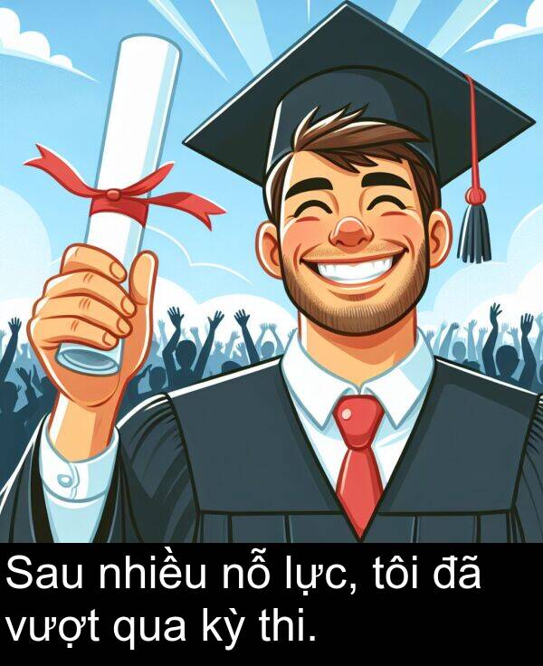 nhiều: Sau nhiều nỗ lực, tôi đã vượt qua kỳ thi.