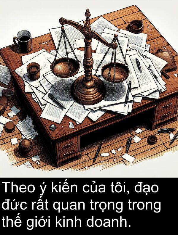 đức: Theo ý kiến của tôi, đạo đức rất quan trọng trong thế giới kinh doanh.