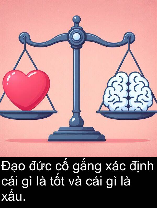 đức: Đạo đức cố gắng xác định cái gì là tốt và cái gì là xấu.