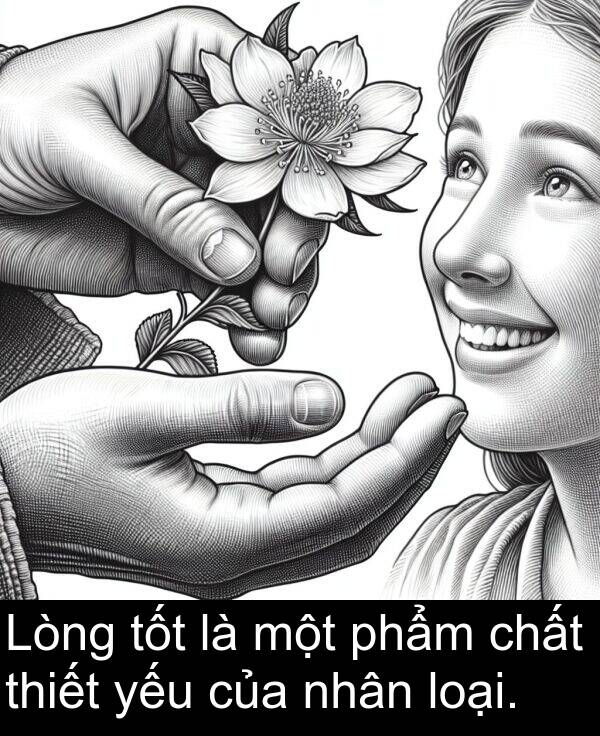 loại: Lòng tốt là một phẩm chất thiết yếu của nhân loại.