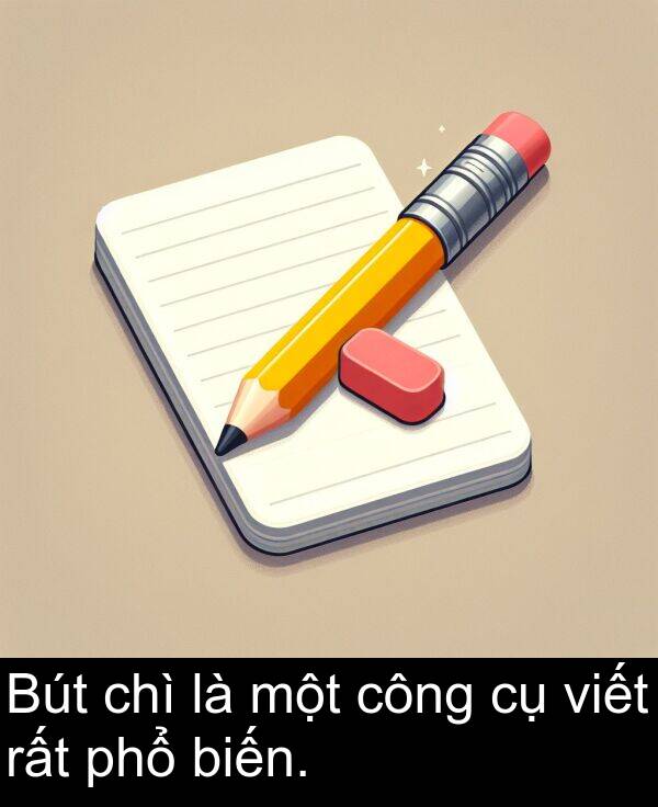 chì: Bút chì là một công cụ viết rất phổ biến.
