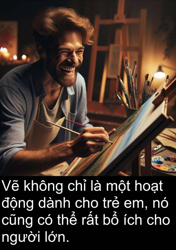 ích: Vẽ không chỉ là một hoạt động dành cho trẻ em, nó cũng có thể rất bổ ích cho người lớn.
