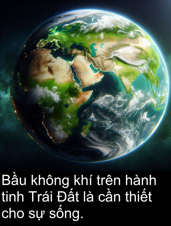 hành: Bầu không khí trên hành tinh Trái Đất là cần thiết cho sự sống.