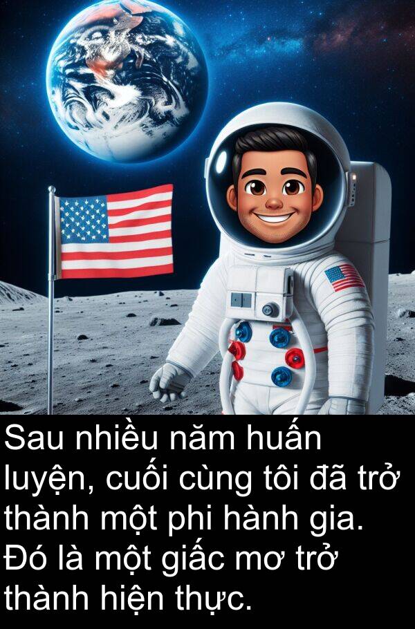 huấn: Sau nhiều năm huấn luyện, cuối cùng tôi đã trở thành một phi hành gia. Đó là một giấc mơ trở thành hiện thực.