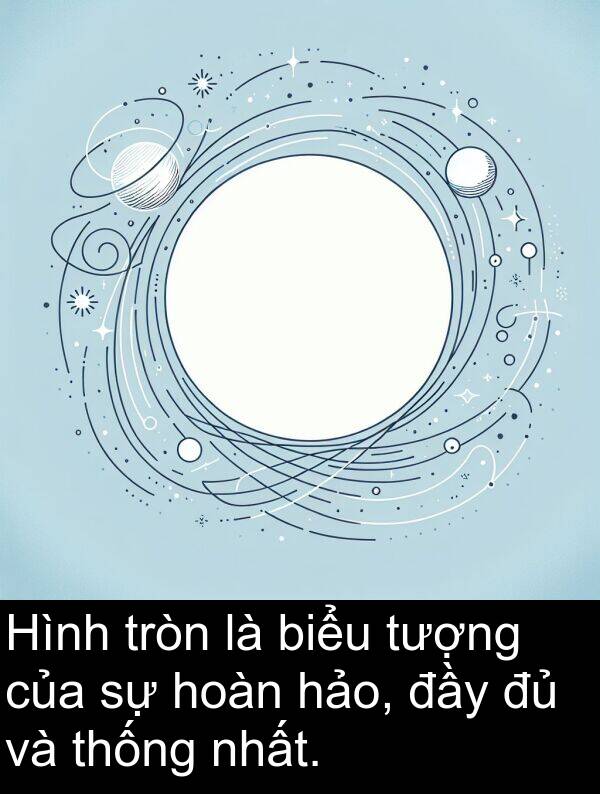 thống: Hình tròn là biểu tượng của sự hoàn hảo, đầy đủ và thống nhất.
