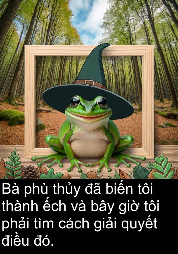 giờ: Bà phù thủy đã biến tôi thành ếch và bây giờ tôi phải tìm cách giải quyết điều đó.