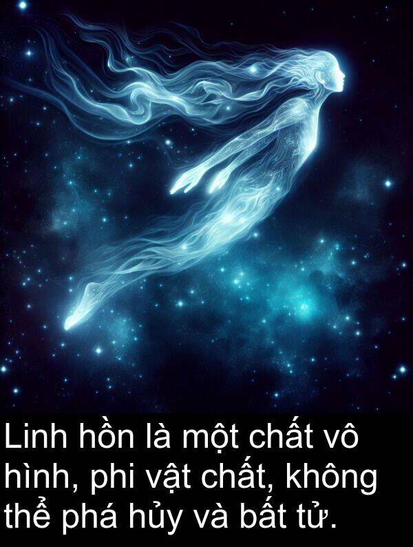 phi: Linh hồn là một chất vô hình, phi vật chất, không thể phá hủy và bất tử.