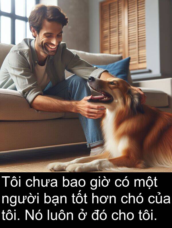 giờ: Tôi chưa bao giờ có một người bạn tốt hơn chó của tôi. Nó luôn ở đó cho tôi.