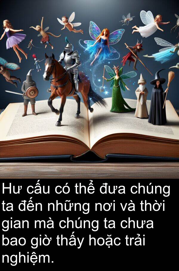 nghiệm: Hư cấu có thể đưa chúng ta đến những nơi và thời gian mà chúng ta chưa bao giờ thấy hoặc trải nghiệm.