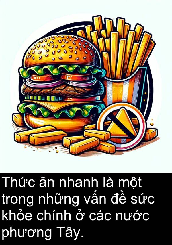 phương: Thức ăn nhanh là một trong những vấn đề sức khỏe chính ở các nước phương Tây.
