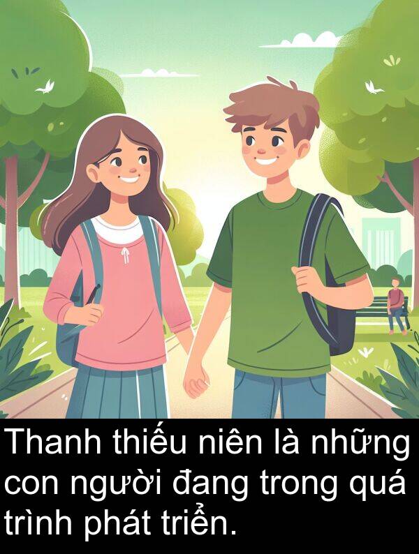 phát: Thanh thiếu niên là những con người đang trong quá trình phát triển.