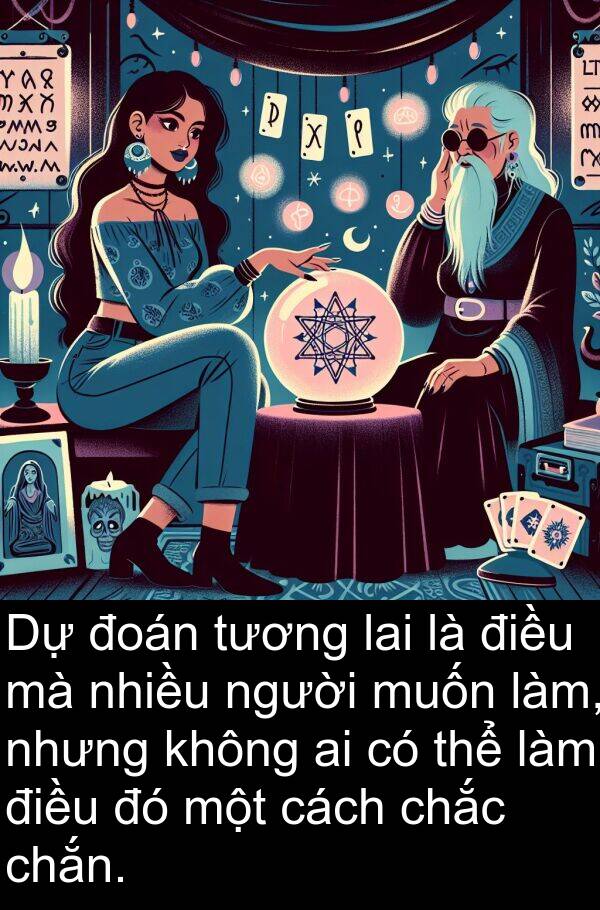 đoán: Dự đoán tương lai là điều mà nhiều người muốn làm, nhưng không ai có thể làm điều đó một cách chắc chắn.