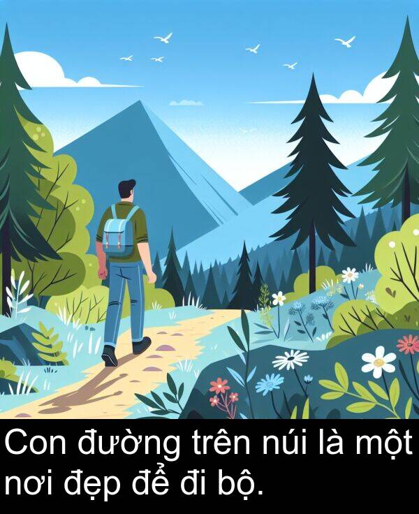 đẹp: Con đường trên núi là một nơi đẹp để đi bộ.
