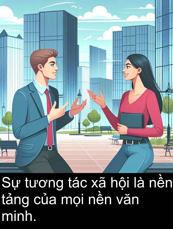 nền: Sự tương tác xã hội là nền tảng của mọi nền văn minh.