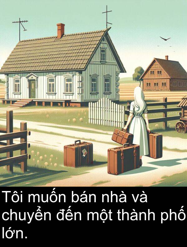 đến: Tôi muốn bán nhà và chuyển đến một thành phố lớn.