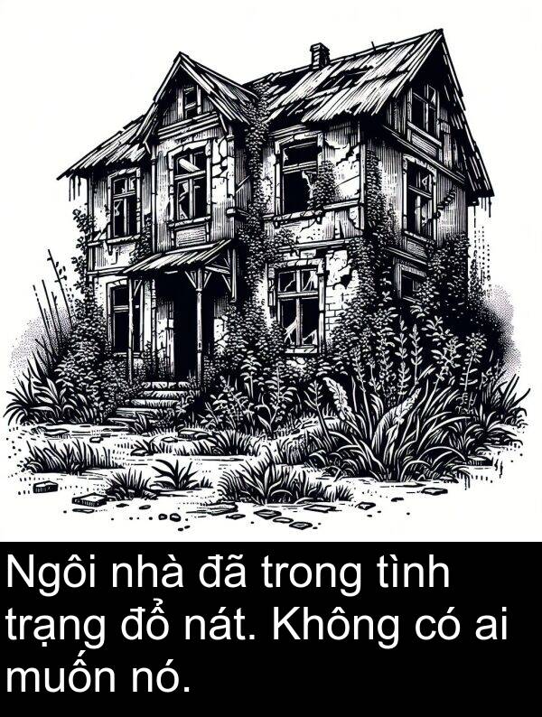 trạng: Ngôi nhà đã trong tình trạng đổ nát. Không có ai muốn nó.