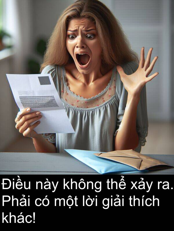 lời: Điều này không thể xảy ra. Phải có một lời giải thích khác!