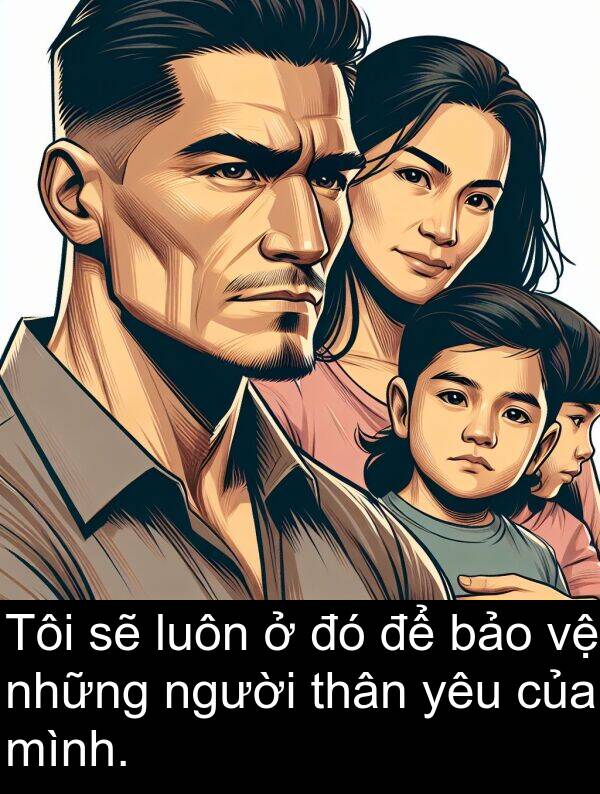 thân: Tôi sẽ luôn ở đó để bảo vệ những người thân yêu của mình.