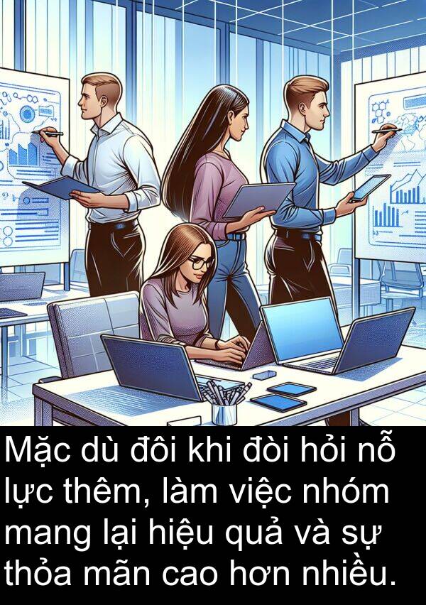 đôi: Mặc dù đôi khi đòi hỏi nỗ lực thêm, làm việc nhóm mang lại hiệu quả và sự thỏa mãn cao hơn nhiều.