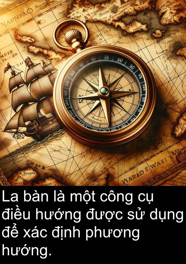 phương: La bàn là một công cụ điều hướng được sử dụng để xác định phương hướng.