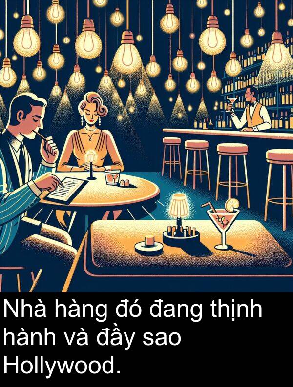 đang: Nhà hàng đó đang thịnh hành và đầy sao Hollywood.