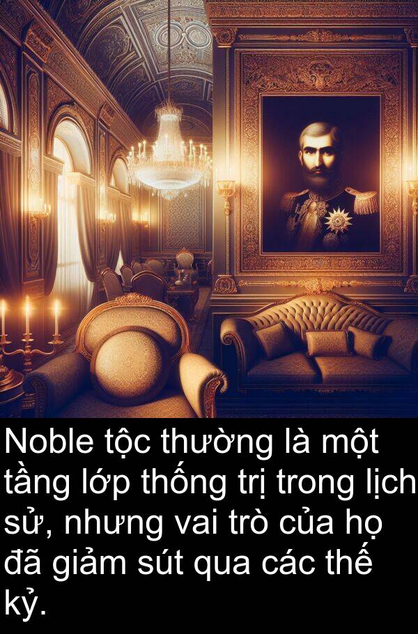 vai: Noble tộc thường là một tầng lớp thống trị trong lịch sử, nhưng vai trò của họ đã giảm sút qua các thế kỷ.