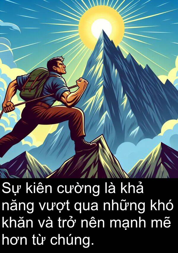 cường: Sự kiên cường là khả năng vượt qua những khó khăn và trở nên mạnh mẽ hơn từ chúng.