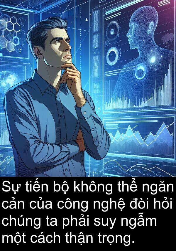đòi: Sự tiến bộ không thể ngăn cản của công nghệ đòi hỏi chúng ta phải suy ngẫm một cách thận trọng.