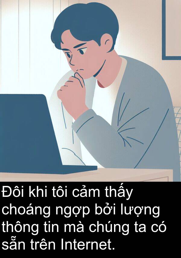 choáng: Đôi khi tôi cảm thấy choáng ngợp bởi lượng thông tin mà chúng ta có sẵn trên Internet.