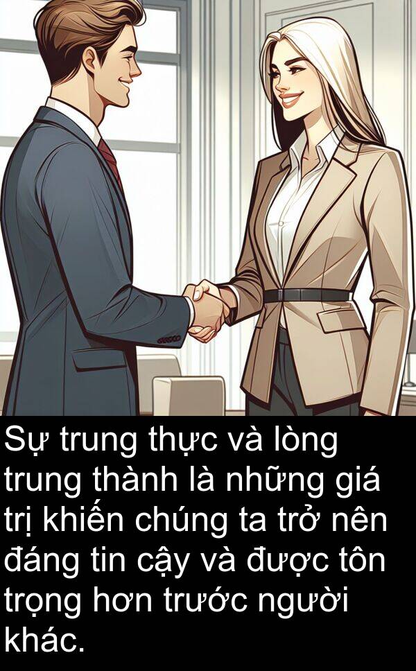 cậy: Sự trung thực và lòng trung thành là những giá trị khiến chúng ta trở nên đáng tin cậy và được tôn trọng hơn trước người khác.