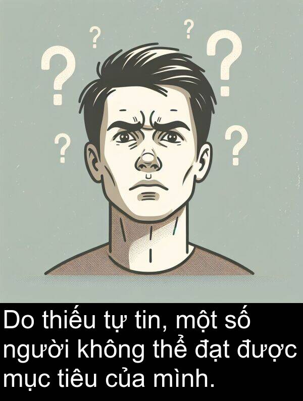đạt: Do thiếu tự tin, một số người không thể đạt được mục tiêu của mình.