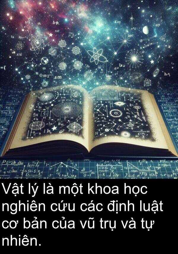 trụ: Vật lý là một khoa học nghiên cứu các định luật cơ bản của vũ trụ và tự nhiên.