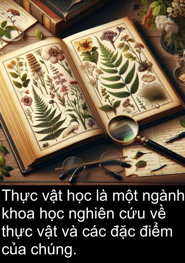 điểm: Thực vật học là một ngành khoa học nghiên cứu về thực vật và các đặc điểm của chúng.