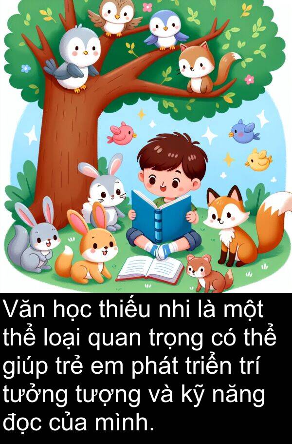 nhi: Văn học thiếu nhi là một thể loại quan trọng có thể giúp trẻ em phát triển trí tưởng tượng và kỹ năng đọc của mình.