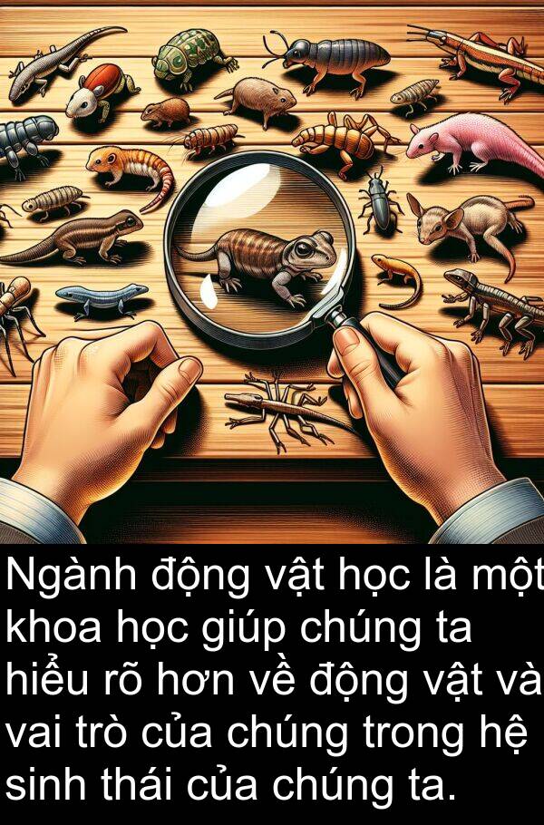 vai: Ngành động vật học là một khoa học giúp chúng ta hiểu rõ hơn về động vật và vai trò của chúng trong hệ sinh thái của chúng ta.
