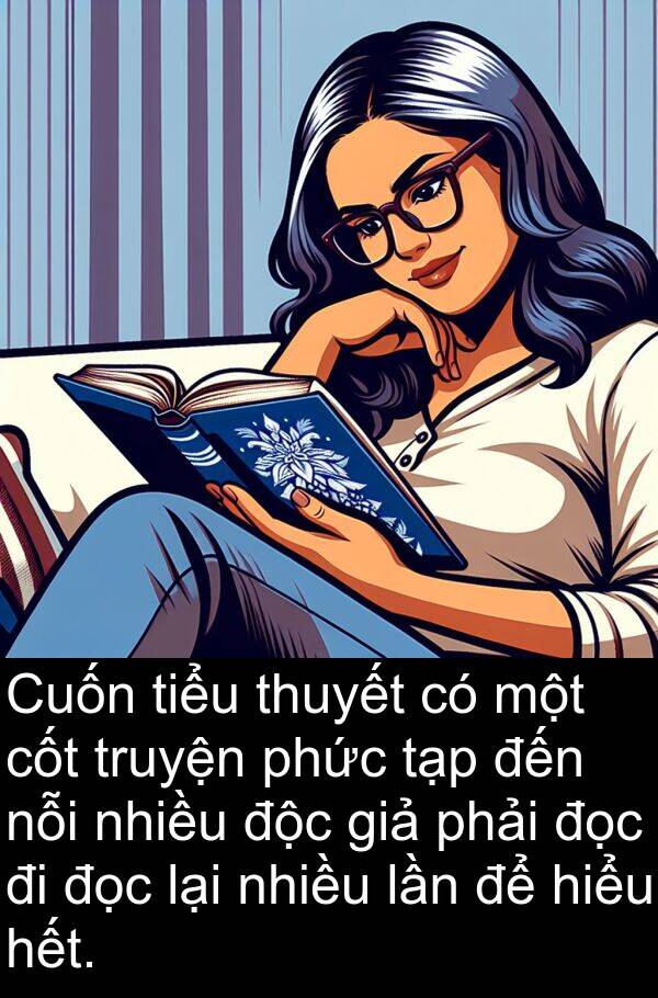 hết: Cuốn tiểu thuyết có một cốt truyện phức tạp đến nỗi nhiều độc giả phải đọc đi đọc lại nhiều lần để hiểu hết.
