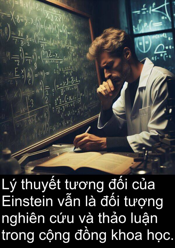 thảo: Lý thuyết tương đối của Einstein vẫn là đối tượng nghiên cứu và thảo luận trong cộng đồng khoa học.