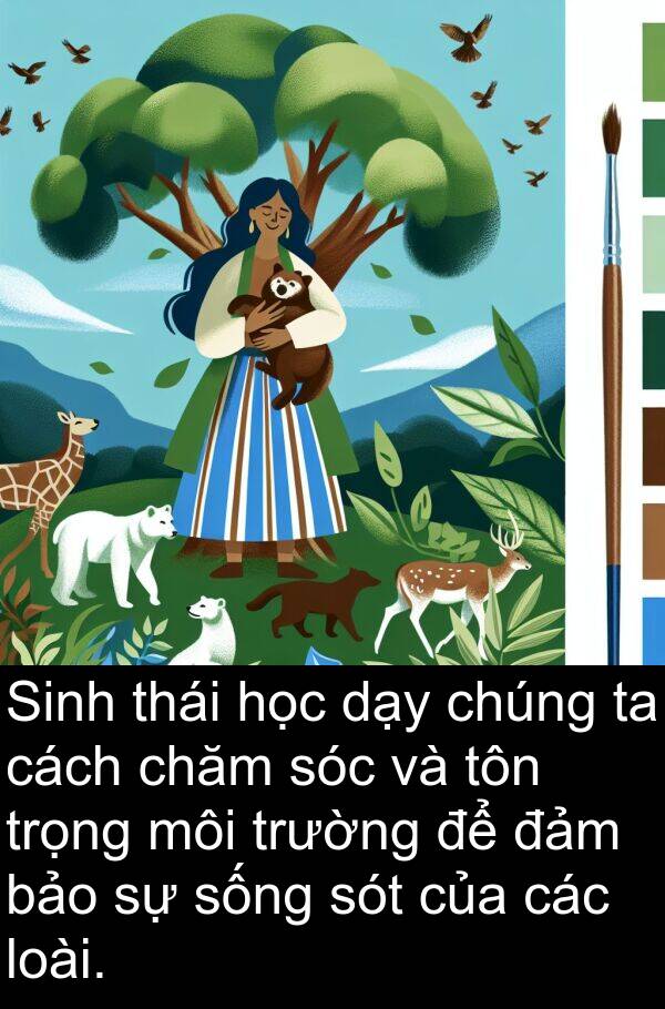 đảm: Sinh thái học dạy chúng ta cách chăm sóc và tôn trọng môi trường để đảm bảo sự sống sót của các loài.
