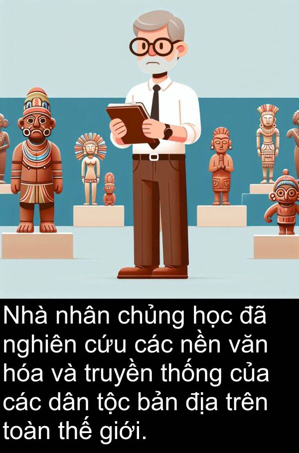 nền: Nhà nhân chủng học đã nghiên cứu các nền văn hóa và truyền thống của các dân tộc bản địa trên toàn thế giới.