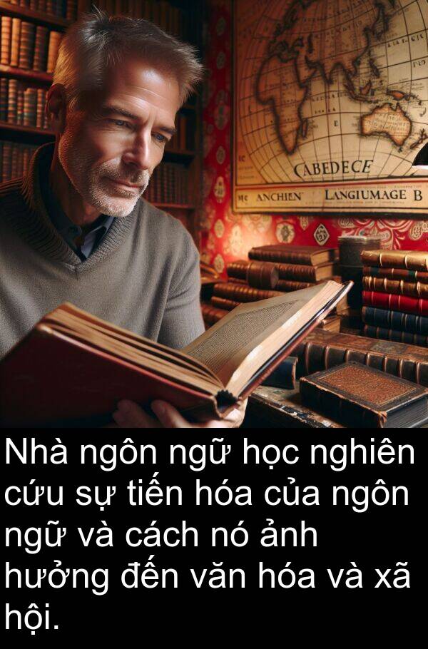 ngôn: Nhà ngôn ngữ học nghiên cứu sự tiến hóa của ngôn ngữ và cách nó ảnh hưởng đến văn hóa và xã hội.