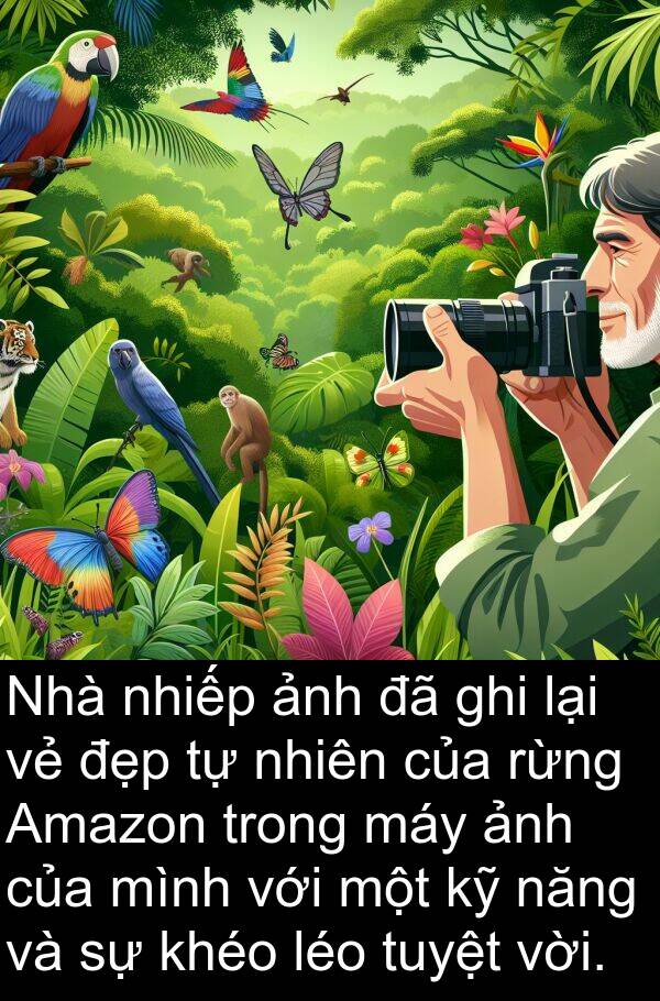 ghi: Nhà nhiếp ảnh đã ghi lại vẻ đẹp tự nhiên của rừng Amazon trong máy ảnh của mình với một kỹ năng và sự khéo léo tuyệt vời.